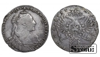 Russian Empire, 1 Poltina, 1737 year, Anna Ioannovna