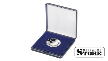 Cases with patented universal insert for pressing coins up to 50 mm diameter, blue