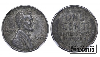 Ameerika Ühendriigid, 1 sent, 1943. aasta, NGC AU DETAILS