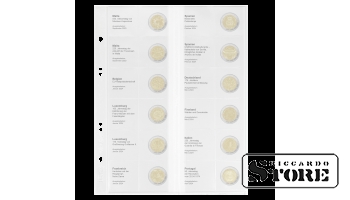 Illustrated Multi Collect system sheet for placing 2 euro commemorative coins: Malta 2023 – Portugal 2024.