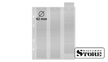 Numismatic sheets Multi Collect system for 15 coins up to 42 mm diameter, black interleaving sheets, pack of 5