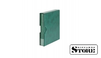 Ring binder RONDO REGULAR, empty with slipcase, green.