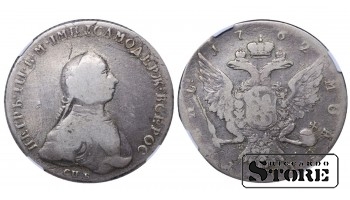 Vene Impeerium, 1 rubla, 1762. aasta, SPB-NK, NGC VG DETAILS, Peeter III