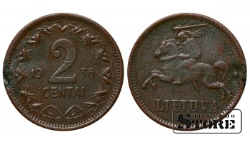 Lithuania 2 cents 1936