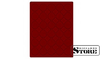 Dark red velour tray, model 2626E, designed for coins with a diameter of 39.5 mm. A reliable accessory for storing and displaying collectible coins.