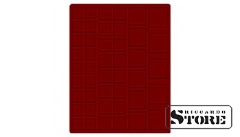 Dark red velour tray, model 2745E, designed to hold coins with diameters ranging from 24 to 44 mm. The flexible compartments make it suitable for coins of various sizes, ensuring safe and elegant storage.