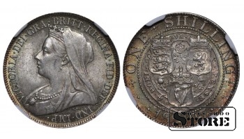 Suurbritannia, 1 shilling, 1897. aasta, NGC MS 63
