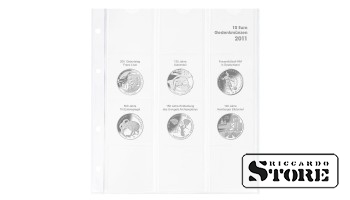 Illustrated karat sheet for storing Germany's 10 euro commemorative coins for 2011