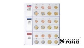 Illustrated sheet of the "EURO COLLECTION" series: Slovakia, Estonia, Latvia