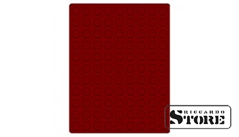 Dark red velour tray, model 2902E, with round compartments measuring 19.25 mm in diameter. Ideal for storing and presenting small collectible coins, tokens, or medals. A stylish and compact solution for organized numismatic displays.