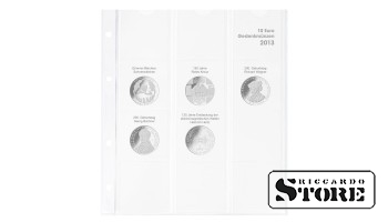 Illustrated karat sheet for placing German commemorative 10 Euro coins from 2013.