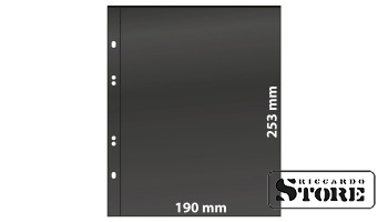 Numismatic sheets for the Multi Collect system with one pocket (190 mm x 253 mm), black color, pack of 10 sheets.