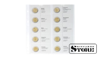 Illustrated sheet for storing 2-euro coins: Belgium 2021 – Estonia 2022.