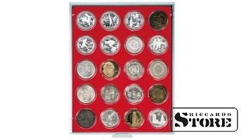 STANDARD Numismatic Box with 20 Round Cells for Coin Capsules with an External Diameter of 48 mm