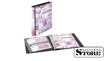 Karat album for collecting 0-Euro souvenir banknotes. Includes 10 transparent polymer sheets for secure storage and display of your collection.