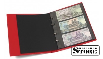KOBRA banknote album in double FDC format with 10 sheets, red