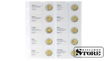 Illustrated sheet for 2-euro commemorative coins: Spain 2022 – Luxembourg 2022