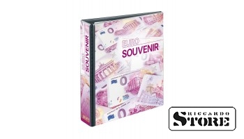 Empty PUBLICA M binder folder with “Euro Souvenirs” design. Perfect for storing and displaying collections of souvenir banknotes and other collectibles.