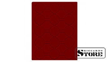 Dark red velour tray, model 2915E, designed for coins with a diameter of 51 mm. An excellent choice for secure storage and display of collectible coins.
