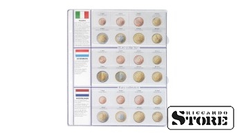 Illustrated sheet from the "EURO COLLECTION" series: Italy, Luxembourg, Netherlands.