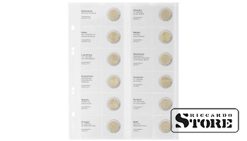Illustrated sheets of the Multi Collect system for storing 2 euro coins: Netherlands 2013 — Malta 2014