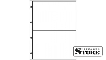 Transparent sheets for A4 albums with 2 pockets (220 mm × 150 mm). Pack of 10 sheets.